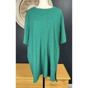 Nike Yoga Dri Fit Shirt Women's XL Green Slim Fit Flowy Stretch Athletic EUC